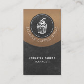 Ihr Logocoffee House Manager | Kupferkartentafel Visitenkarte (Vorderseite)