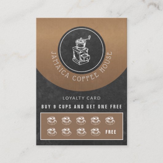 Ihr Logokaffeemarkt gratis Kaffeekarte Visitenkarte (Vorderseite)