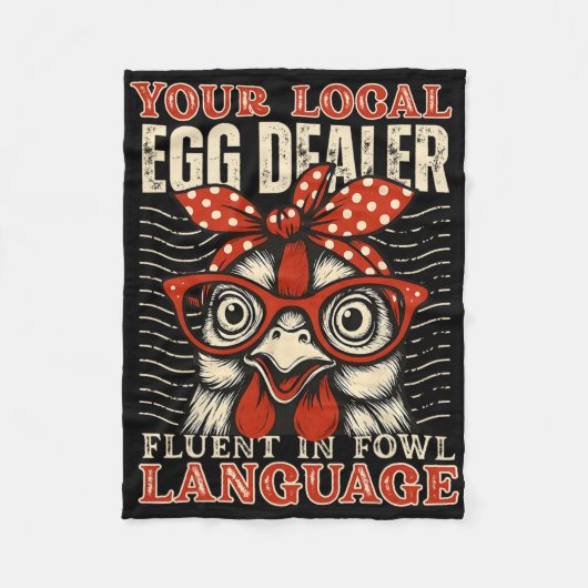 Ihr lokaler Eierhändler, der fließend Geflügelspra Fleecedecke (Vorderseite)