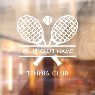 Ihr lokaler Tennisklub Name eines jeden Colour Off Fensteraufkleber