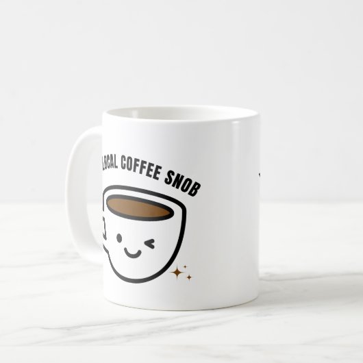 Ihr lokales Kaffeesnob Kaffeetasse (Vorderseite Links)