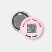 Ihr lustiger QR-Code und benutzerdefinierter Text- Magnet (Vorderseite/Rückseite)