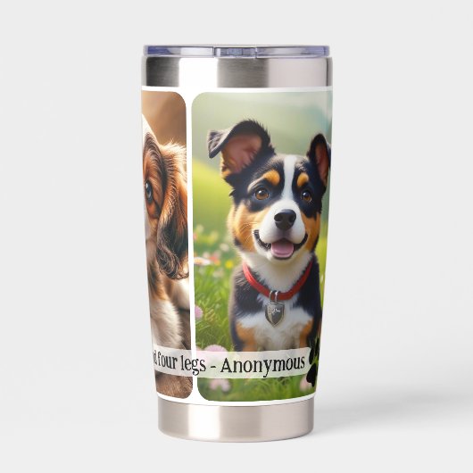 Ihr lustiges Zitat 3 Hunde Fotos Thermobecher (Rückseite)