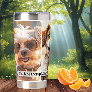 Ihr lustiges Zitat 3 Hunde Fotos Thermobecher