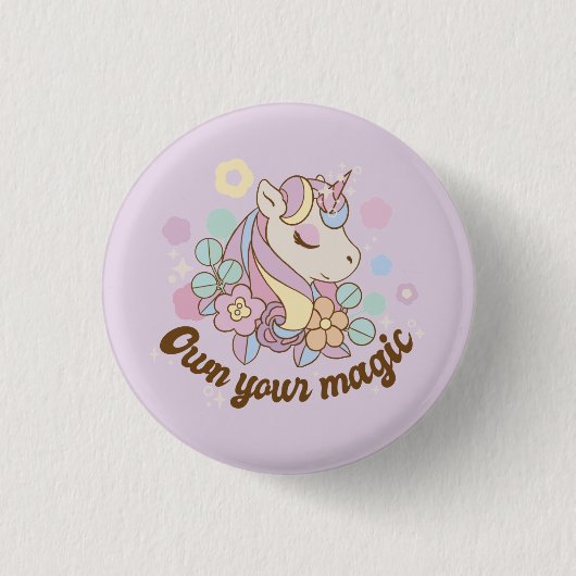 Ihr magisches Einhorn Button (Vorderseite)