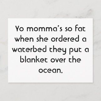 Ihr Mama ist so dick, als sie ein Wasserbett beste Postkarte