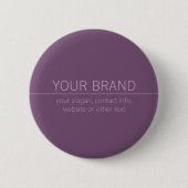 Ihr Marken- oder Firmenname Modern Violett-Mauve Button (Vorderseite)