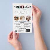 Ihr Marketing für Logodienste Schönheitssalon Flyer (Handgriff)