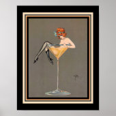 "Ihr Martini" 1920 Art Deco Print Poster (Vorne)
