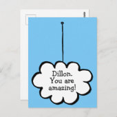 Ihr Message Dream Cloud auf einem String Postkarte (Vorne/Hinten)