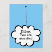 Ihr Message Dream Cloud auf einem String Postkarte (Vorderseite)