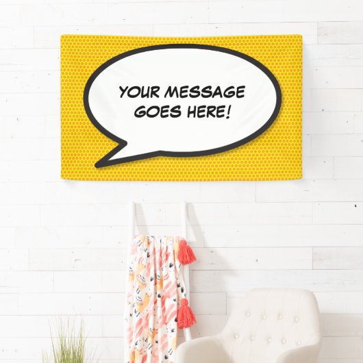 Ihr Message Speech Bubble Fun Retro Comic Book Banner (Insitu)