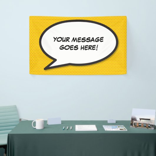 Ihr Message Speech Bubble Fun Retro Comic Book Banner (Messeveranstaltung)