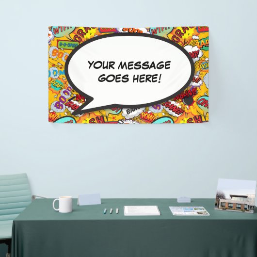 Ihr Message Speech Bubble Fun Retro Comic Book Banner (Messeveranstaltung)