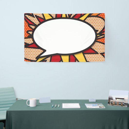 Ihr Message Speech Bubble Fun Retro Comic Book Banner (Messeveranstaltung)
