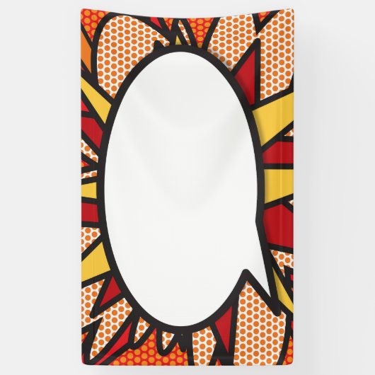 Ihr Message Speech Bubble Fun Retro Comic Book Banner (Vertikal)