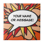 Ihr Message Speech Bubble Fun Retro Comic Book Fliese (Vorderseite)