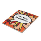 Ihr Message Speech Bubble Fun Retro Comic Book Fliese (Seite)