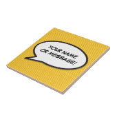 Ihr Message Speech Bubble Fun Retro Comic Book Fliese (Seite)