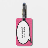 Ihr Message Speech Bubble Fun Retro Comic Book Gepäckanhänger (Rückseite vertikal)