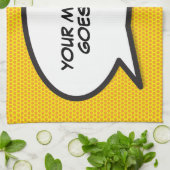 Ihr Message Speech Bubble Fun Retro Comic Book Geschirrtuch (Gefaltet)