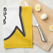 Ihr Message Speech Bubble Fun Retro Comic Book Geschirrtuch (Viertel Falte)