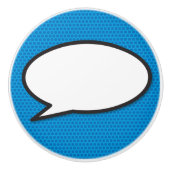 Ihr Message Speech Bubble Fun Retro Comic Book Keramikknauf (Vorderseite)