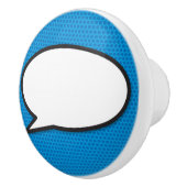 Ihr Message Speech Bubble Fun Retro Comic Book Keramikknauf (Rechts)