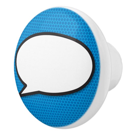 Ihr Message Speech Bubble Fun Retro Comic Book Keramikknauf (Rechts)