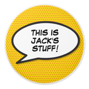 Ihr Message Speech Bubble Fun Retro Comic Book Keramikknauf