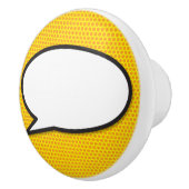 Ihr Message Speech Bubble Fun Retro Comic Book Keramikknauf (Rechts)