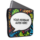 Ihr Message Speech Bubble Fun Retro Comic Book Laptopschutzhülle (Vorne Rechts)