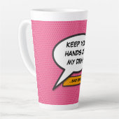 Ihr Message Speech Bubble Fun Retro Comic Book Milchtasse (Linke Ecke)