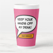 Ihr Message Speech Bubble Fun Retro Comic Book Milchtasse (Vorderseite)