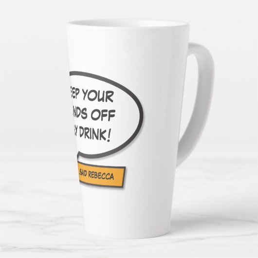 Ihr Message Speech Bubble Fun Retro Comic Book Milchtasse (Rechte Ecke)