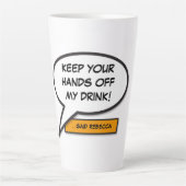 Ihr Message Speech Bubble Fun Retro Comic Book Milchtasse (Vorderseite)