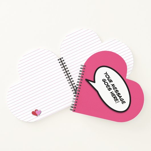 Ihr Message Speech Bubble Fun Retro Comic Book Notizblock (Innenseite)