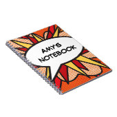 Ihr Message Speech Bubble Fun Retro Comic Book Notizblock (Rechte Seite)