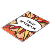 Ihr Message Speech Bubble Fun Retro Comic Book Notizblock (Linke Seite)