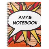 Ihr Message Speech Bubble Fun Retro Comic Book Notizblock (Vorderseite)