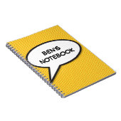 Ihr Message Speech Bubble Fun Retro Comic Book Notizblock (Rechte Seite)