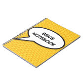 Ihr Message Speech Bubble Fun Retro Comic Book Notizblock (Linke Seite)