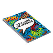 Ihr Message Speech Bubble Fun Retro Comic Book Notizblock (Rechte Seite)