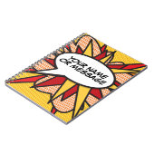 Ihr Message Speech Bubble Fun Retro Comic Book Notizblock (Linke Seite)