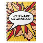 Ihr Message Speech Bubble Fun Retro Comic Book Notizblock (Vorderseite)
