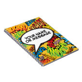 Ihr Message Speech Bubble Fun Retro Comic Book Notizblock (Rechte Seite)