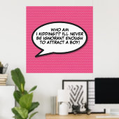 Ihr Message Speech Bubble Fun Retro Comic Book Poster (Heimbüro)