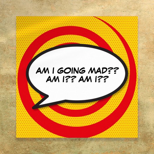 Ihr Message Speech Bubble Fun Retro Comic Book Poster