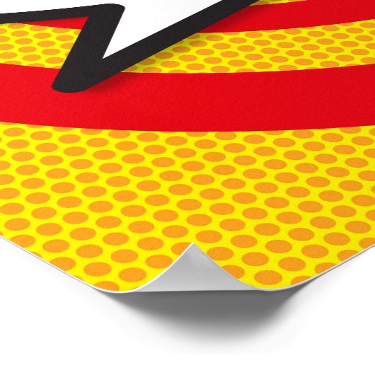 Ihr Message Speech Bubble Fun Retro Comic Book Poster (Ecke)