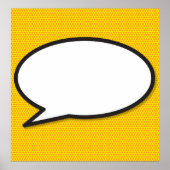 Ihr Message Speech Bubble Fun Retro Comic Book Poster (Vorne)